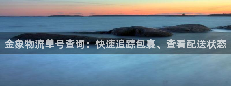 28圈注册网页版：金象物流单号查询：
